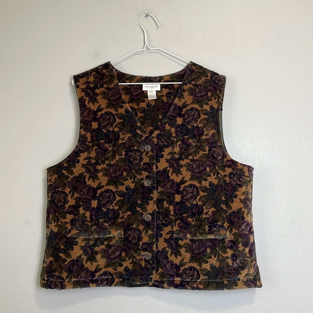 Jones New York Floral Patterned Vest